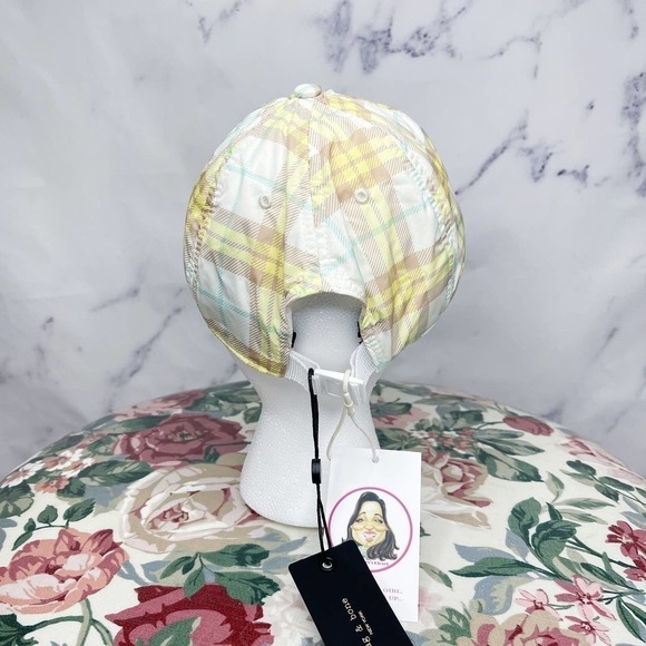 Rag & Bone | Addison Plaid Yellow Baseball Cap - Picture 8 of 12